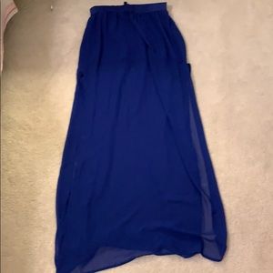Blue maxi skirt